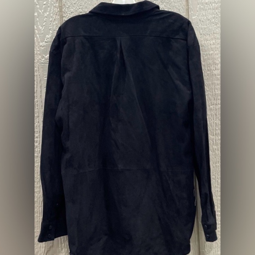 New Quince Black Suede Leather Chore Jacket SZ Large - Picture 5 of 12